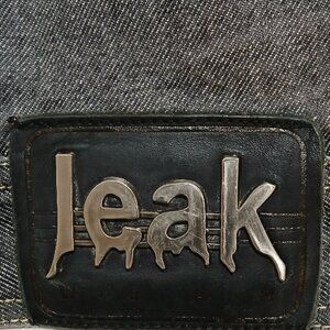 Vintage 90's Hip Hop Streetwear / Leak Wear Denim Jacket